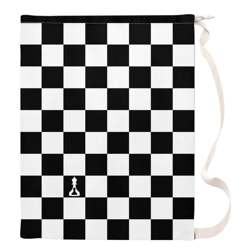 Buenos New Chess Laundry Bag Board Black And White