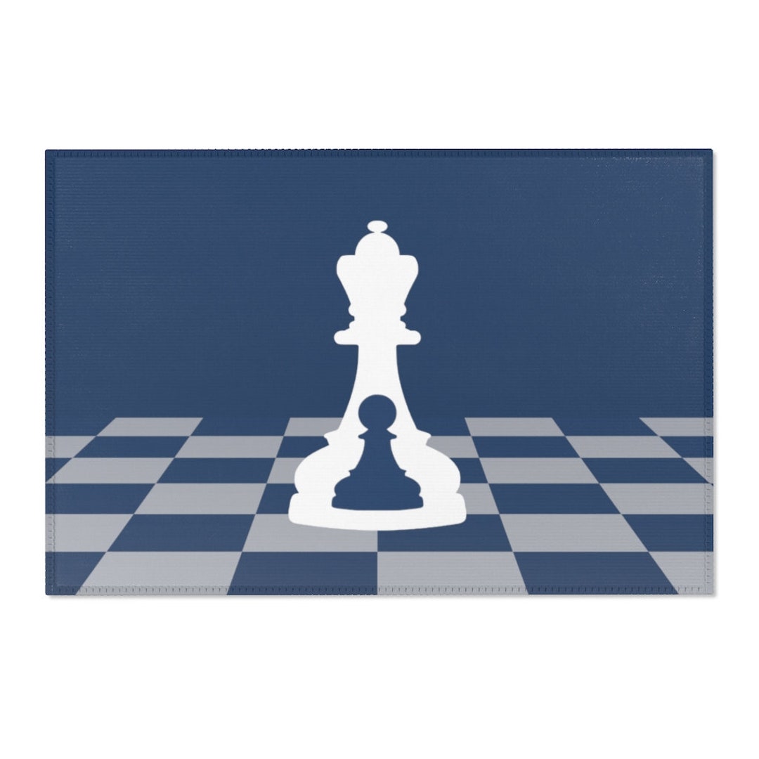 Area Rug Blue 36 X 24 buenos New Chess - Etsy UK