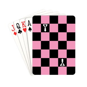 Speelkaarten Zwart en Roze Checker (Buenos New Chess)