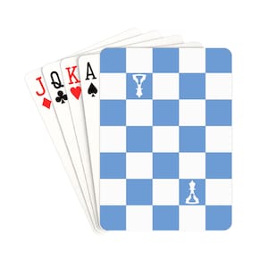 Juego de cartas Cuadros Azul y Blanco Claro (Buenos New Chess)