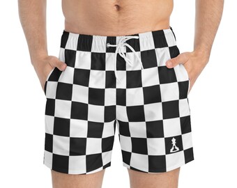 Bathing Suit Men's Checker Swimming 