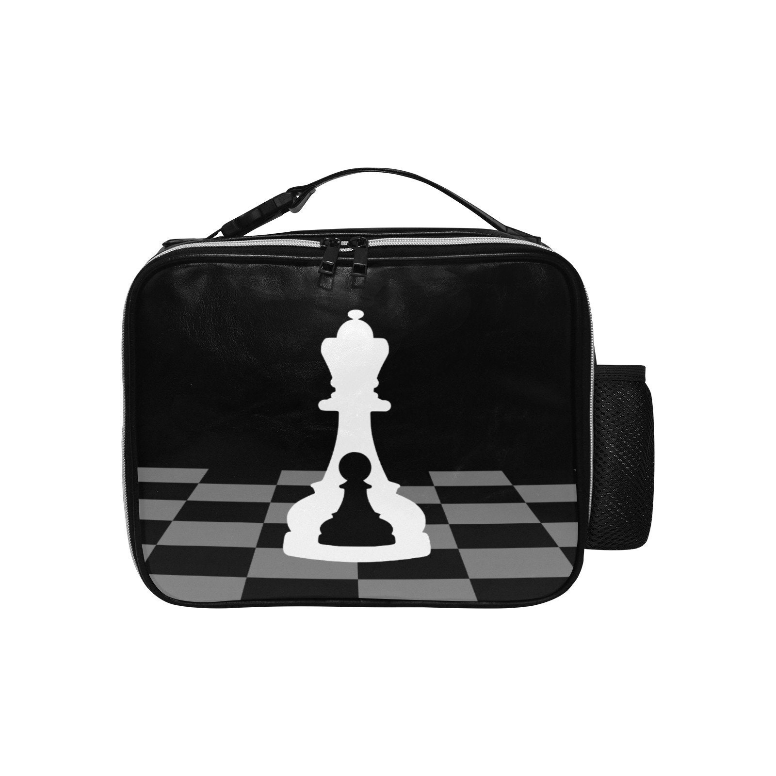 Leather Lunch Box Black Buenos New Chess -  Portugal