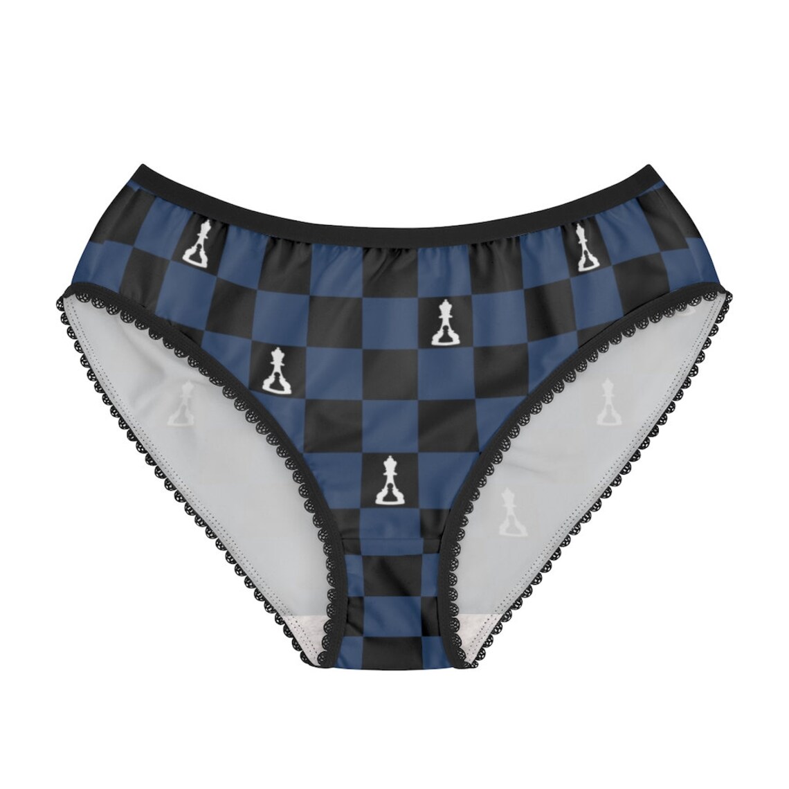 Women's Briefs Blue and Black Checker Underwear buenos Etsy