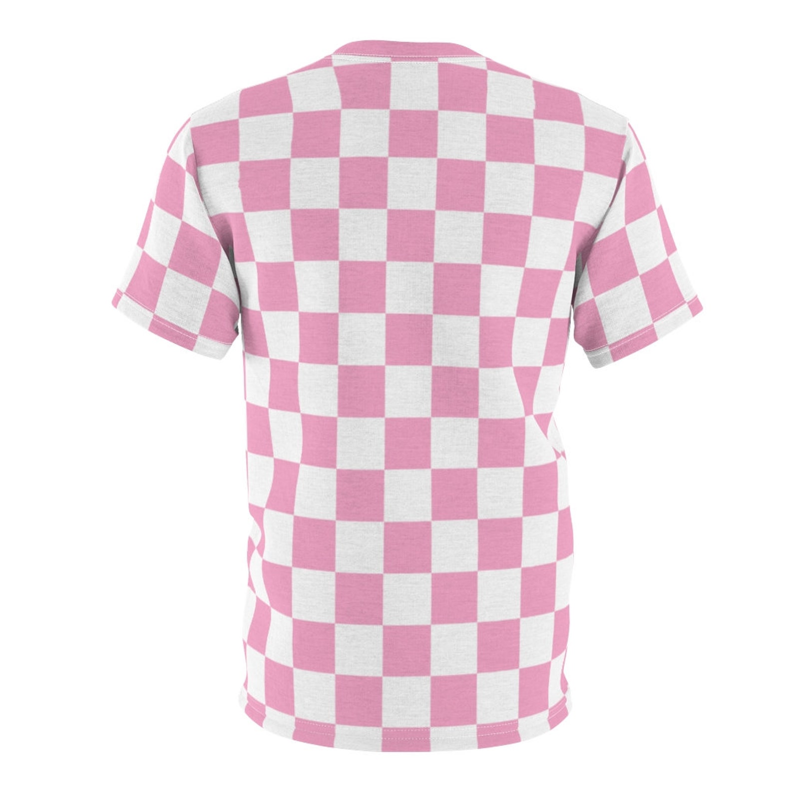 Short Sleeve Pink and White Checkered Shirt Buenos New Etsy