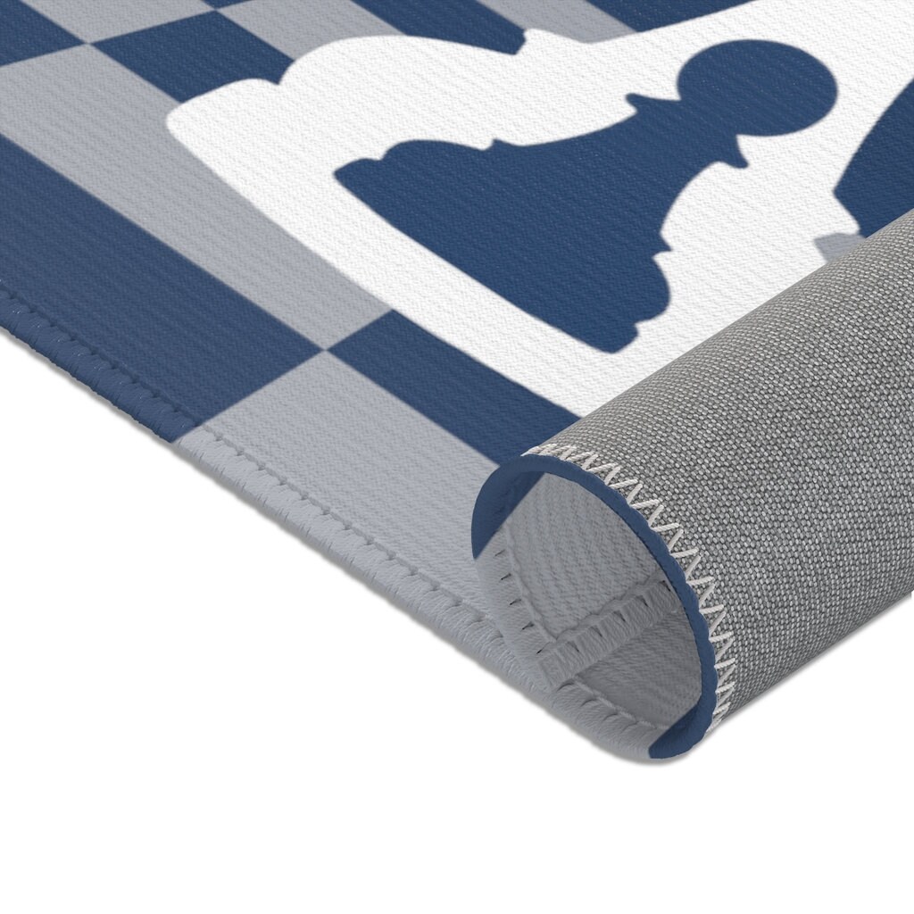 Area Rug Blue 36 X 24 buenos New Chess - Etsy UK