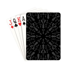 Spielkarten schwarzes Kreismuster (Buenos New Chess)