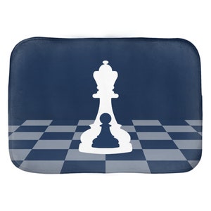 Bathroom Bath Mat 24 X 17 Blue Board (Buenos New Chess)