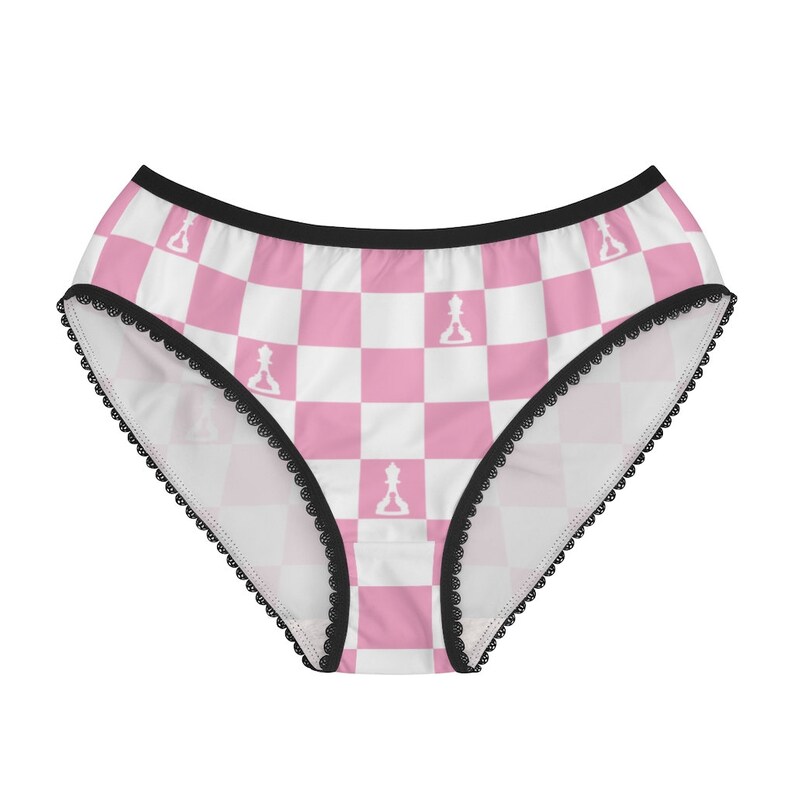 Women's Briefs Pink and White Checker Underwear buenos Etsy