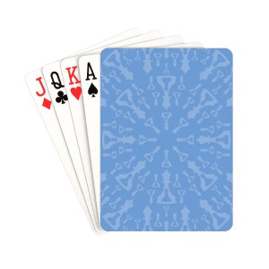 Spielkarten HellblauEs Kreismuster (Buenos New Chess)
