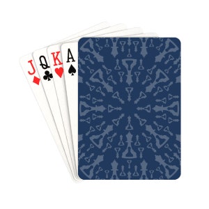 Spielkarten Blaues Rundmuster (Buenos New Chess)