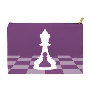 Accessoire Täschchen Mit Reissverschluss lila Brett klein oder groß (Buenos New Chess)