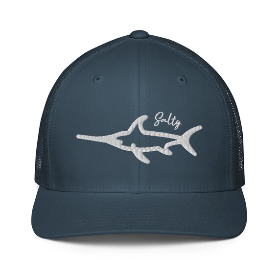 Salty Swordfish Trucker Cap Sword Fishing Hat Gift for Etsy