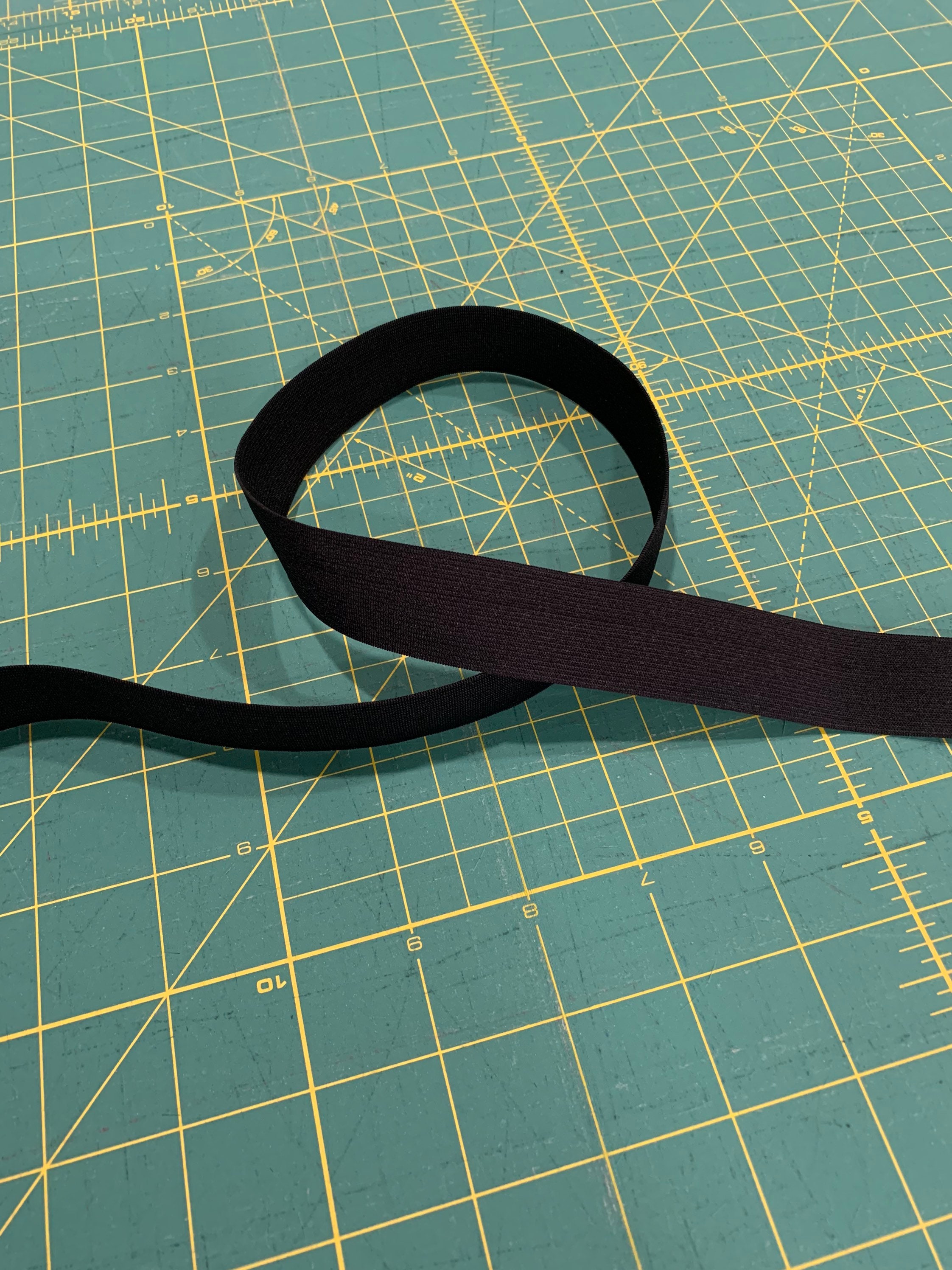 1 25 mm Black Knit Elastic by the Yard Etsy