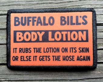 Buffalo Bills Body Lotion Morale Patch - 2x3 Hook and Loop Patches for Molle Gear, Operator Hat, Backpack, Made in The USA