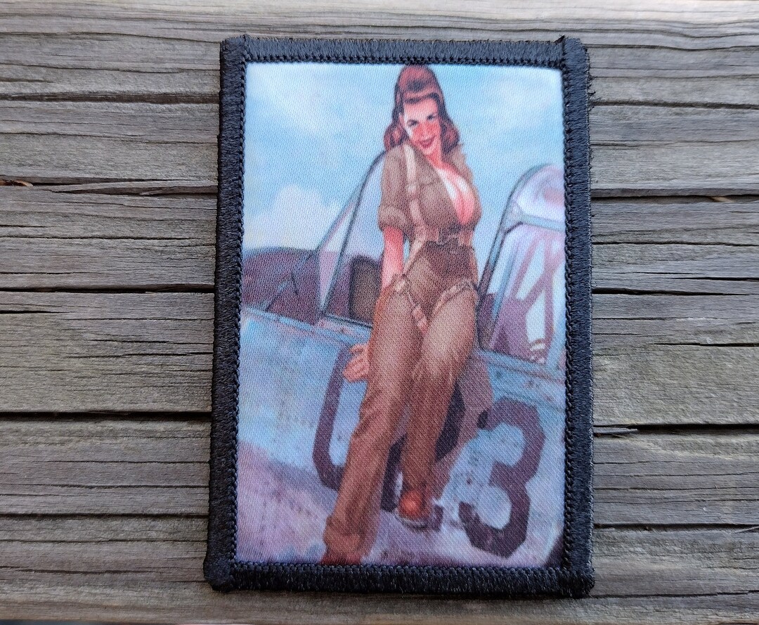Sailor Pinup Girl Morale Patch – 2x3 Inch, Hook & Loop Backing, Made In USA For Hats, Bags, Gear