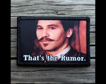Tombstone That's The Rumor Morale Patch - 2x3 Hook and Loop Patches for Molle Gear, Operator Hat, Backpack, Made in The USA