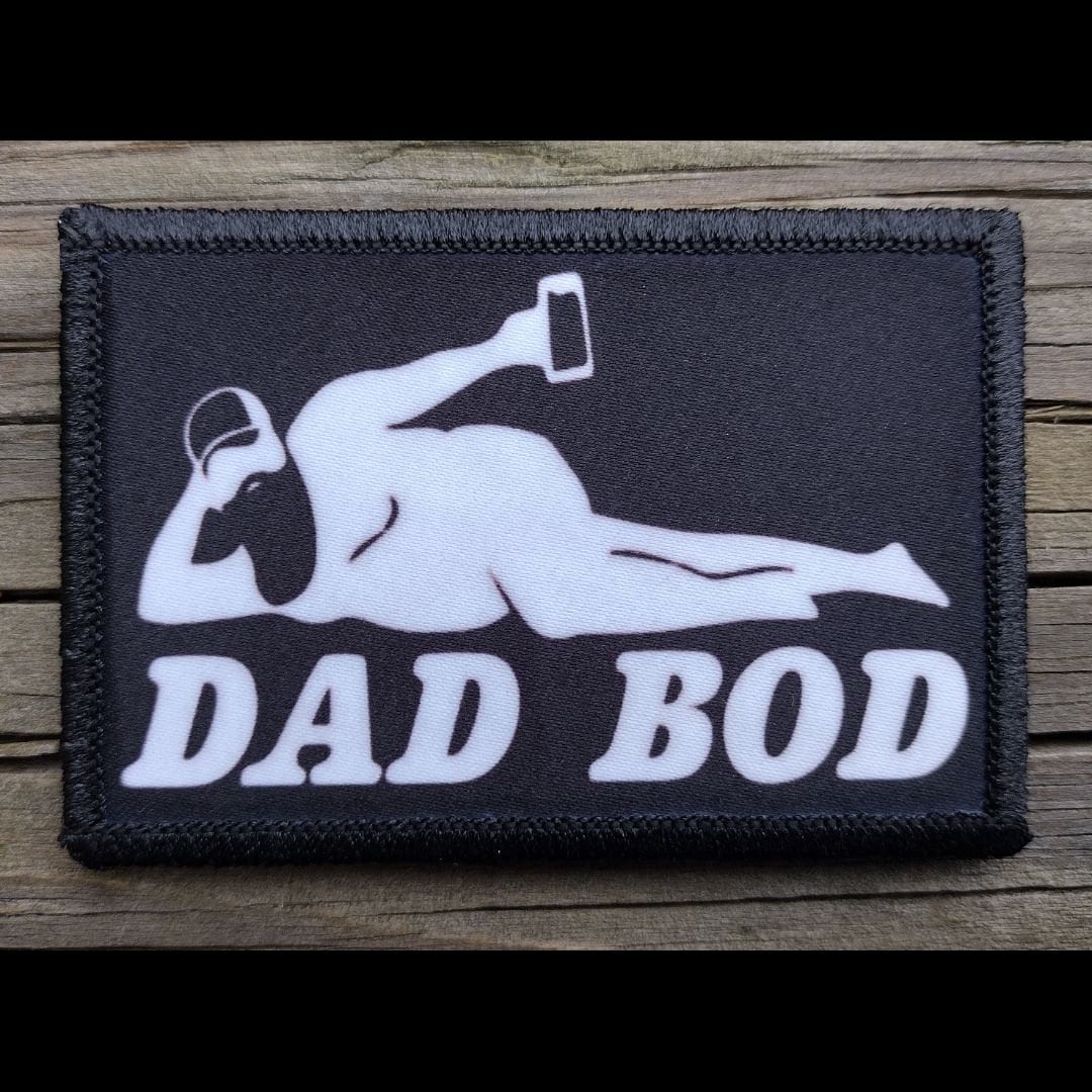 Dad Bod Funny Morale Patch - 2x3 Hook and Loop Patches for Molle Gear ...