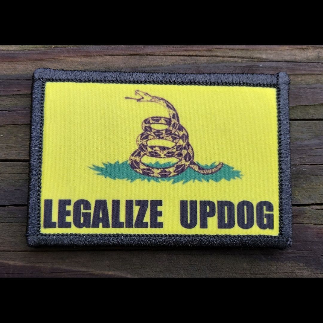 Legalize Updog Meme Morale Patch Hook and Loop Backing for Backpack