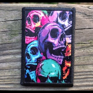 Skulls Morale Patch - Hook and Loop Backing for Backpack, Rucksack, Operator Hat and Much More!