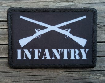 Infantry Morale Patch - 2x3 Hook and Loop Patches for Molle Gear, Operator Hat, Backpack, Made in The USA