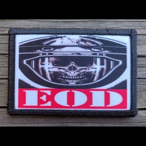 EOD Suit Morale Patch - Hook and Loop Backing for Backpack, Rucksack, Operator Hat and Much More!