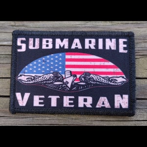 Submarine Veteran Morale Patch - Hook and Loop Backing for Backpack, Rucksack, Operator Hat and Much More!