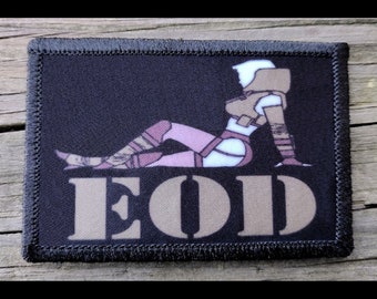 EOD Girl Morale Patch - 2x3 Hook and Loop Patches for Molle Gear, Operator Hat, Backpack, Made in The USA