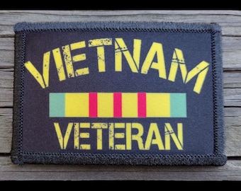 Vietnam Veteran Morale Patch - Hook and Loop Backing for Backpack, Rucksack, Operator Hat and Much More!