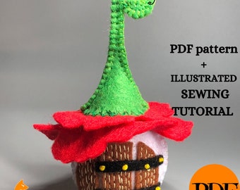Filz Fee Blumenhaus Schnittmuster (PDF Download)