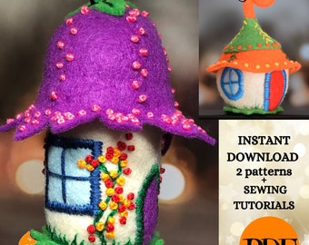 Filz Feenhaus Schnittmuster: DIY Weihnachtsschmuck PDF Download