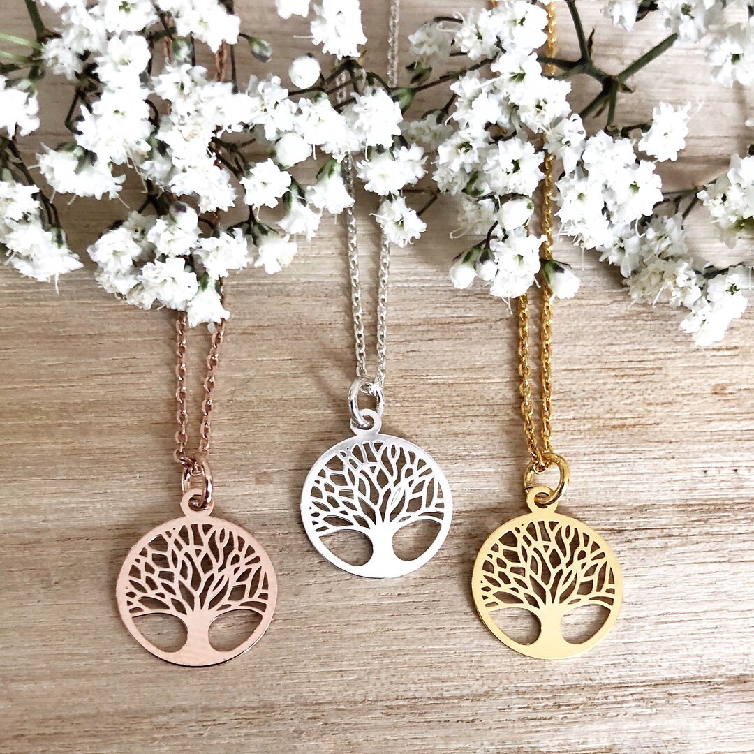 925 Sterling Silver Tree of Life Necklace - Etsy
