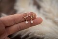 Flower stud earrings, wedding stud earrings, playful earrings