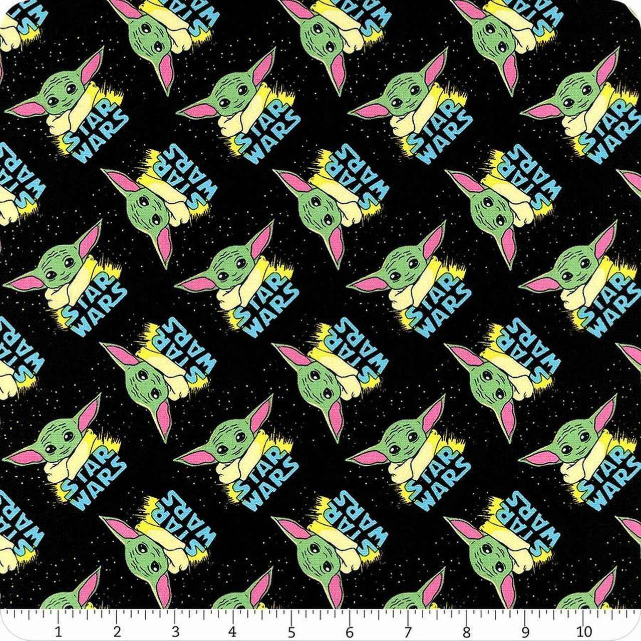 Star Wars Grogu Baby Yoda Mandalorian Movie Cotton Fabric *Choose siz…