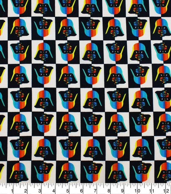 Star Wars Rainbow Darth Vader Classic Movie Cotton Fabric Etsy