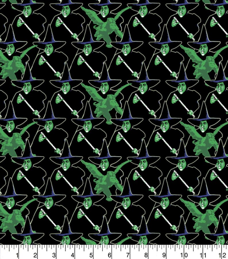 12 Yard Cotton Fabric Wizard Of Oz Posters Wicked Witch Materials Craft Supplies Tools Sdstyle Ir
