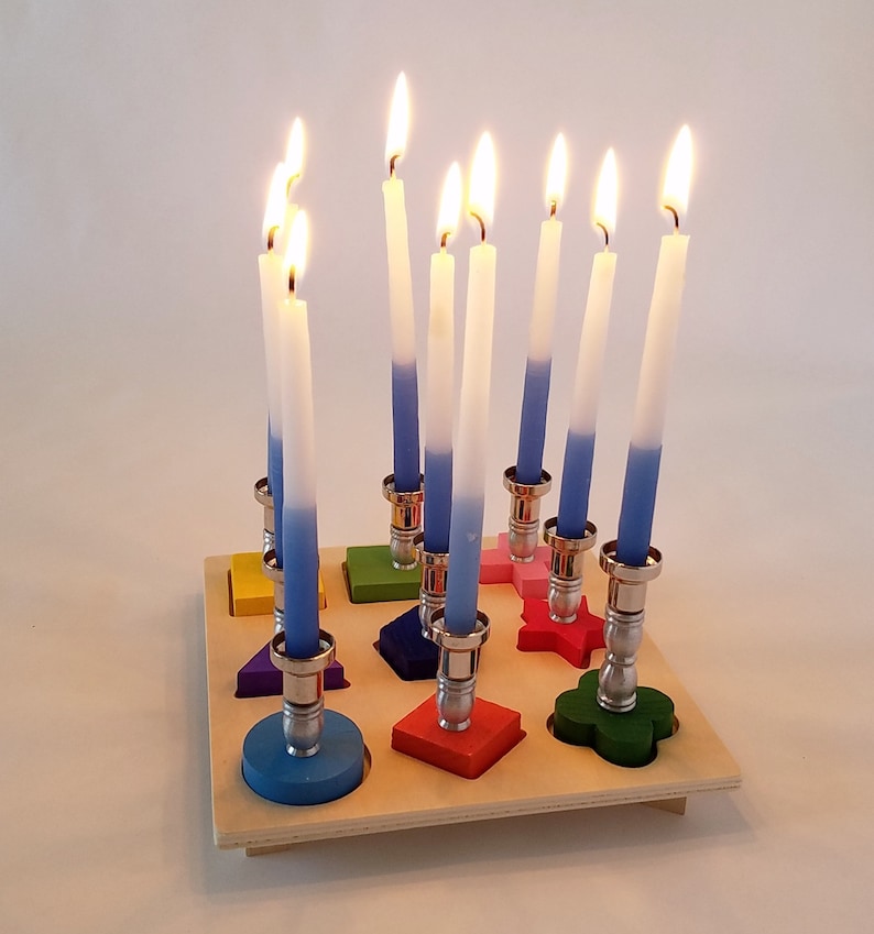 Puzzle Menorah for Children Hanukkah Jewish Holiday Gift Etsy