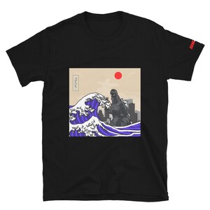 JDM ZILLA Tsunami Kaiju T-Shirt unisexe à manches courtes