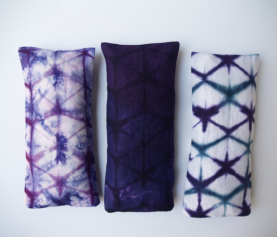 Yoga Eye Pillow Organic Buckwheat Or Flaxseed Weighted Sleep Etsy