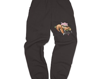 Unicorns and Sloths Kids Cotton Sweatpants,Jogger Long Jersey Sweatpants