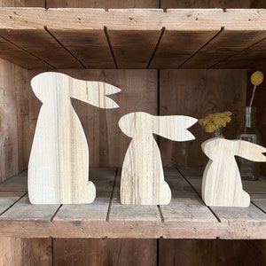Wooden Bunny Decor