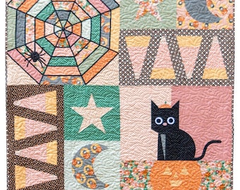 Cat O'Lantern Quilt PDF Pattern Download