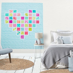 Full Hearts Quilt PDF Pattern Download