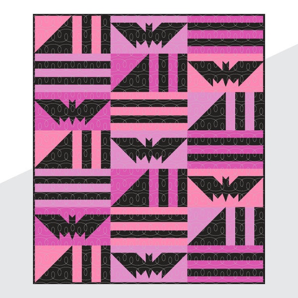Batty Bats Quilt PDF Muster Download