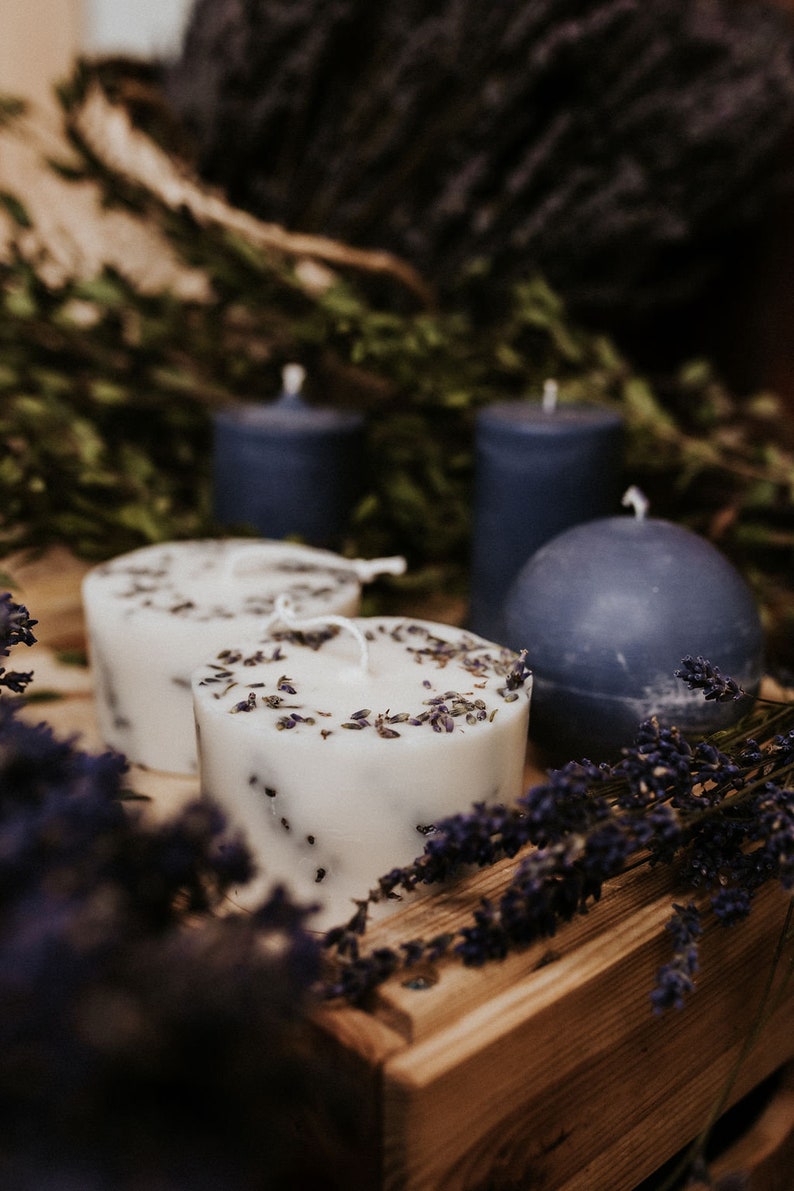 Candle lavender Essential Oil Candle Natural Etsy
