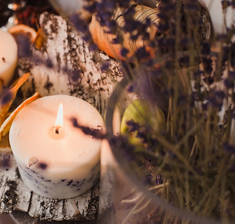 Candle lavender Essential Oil Candle Natural Etsy