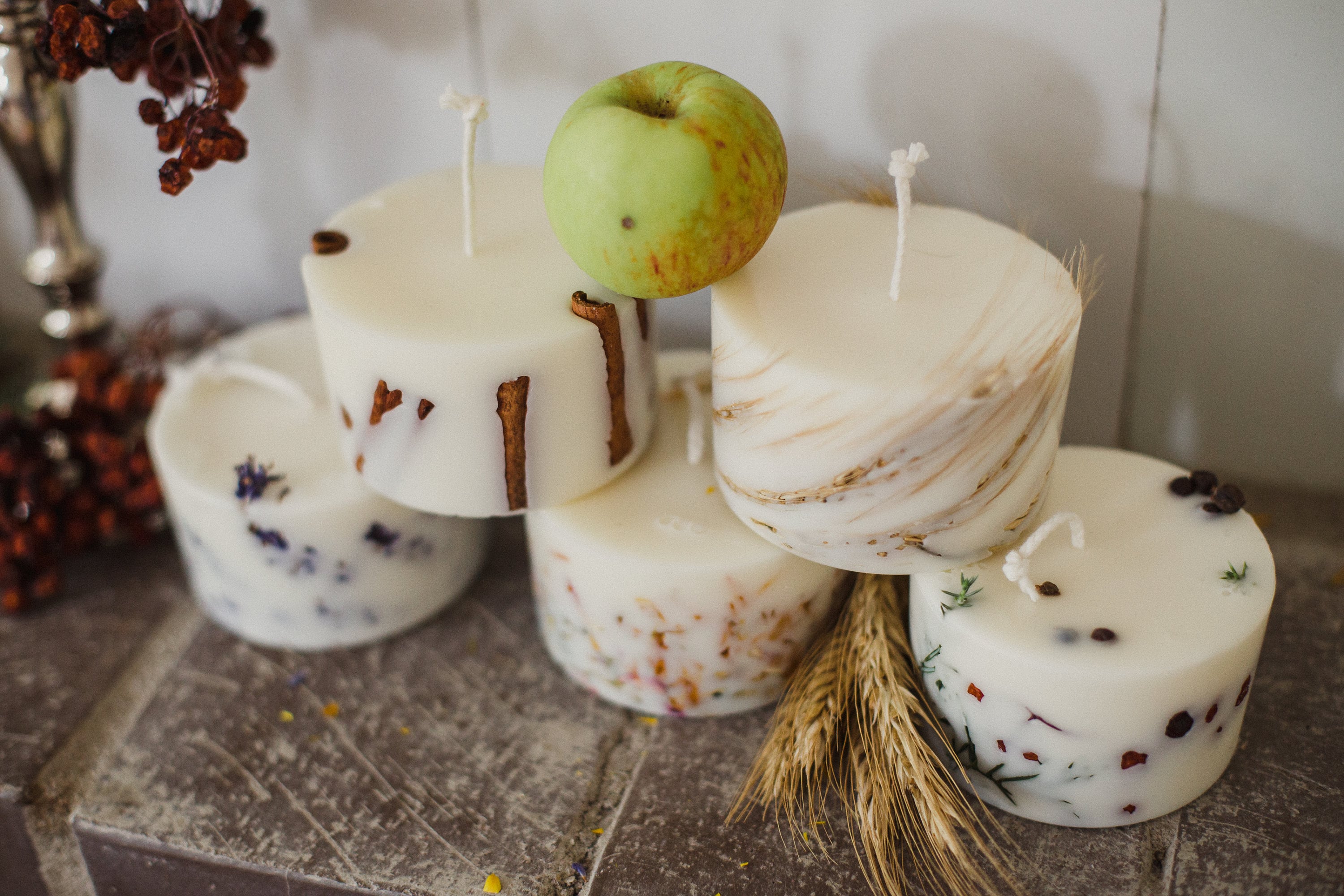 Set of 5 Different Natural Wax Candles Scented Candles With Etsy Canada