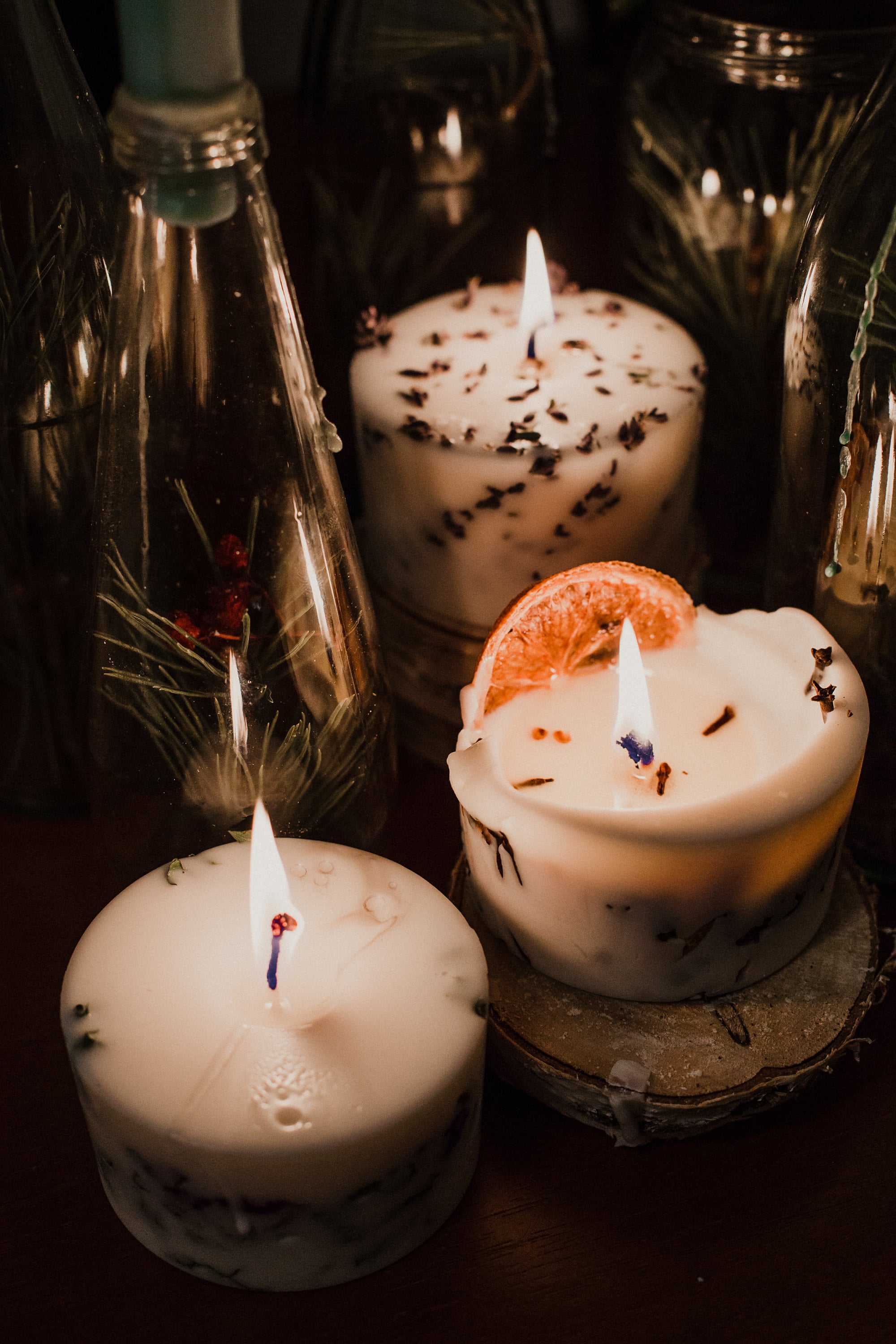 Set of 3 Different Natural Wax Candles Scented Candles with Etsy