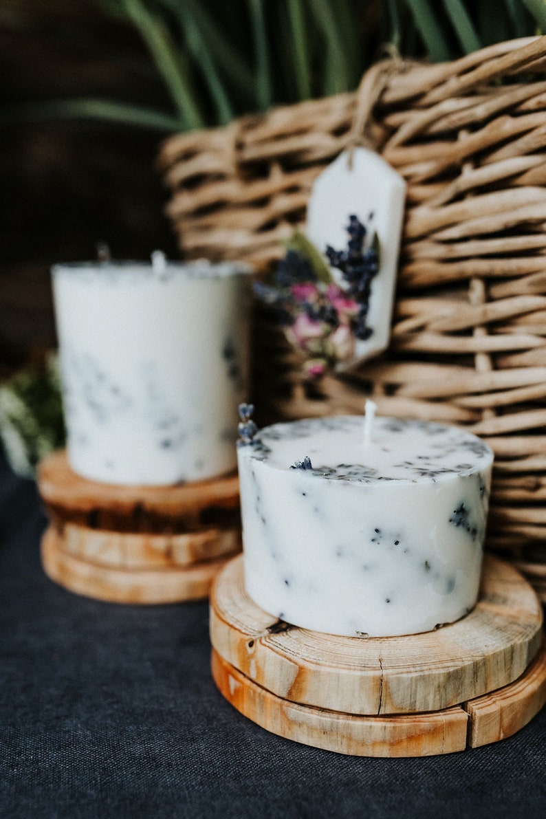 Candle lavender Essential Oil Candle Natural Etsy