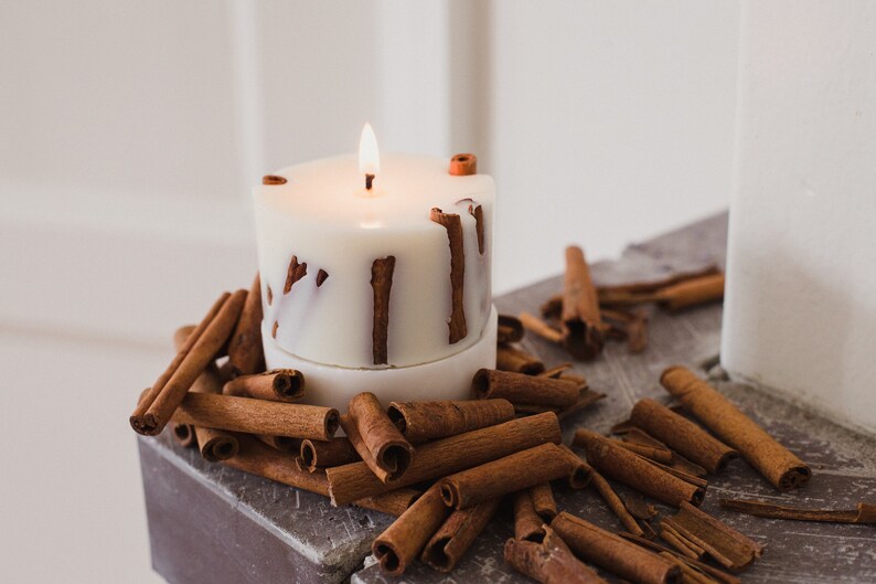 Candle cinnamon Essential Oil Candle Natural Etsy