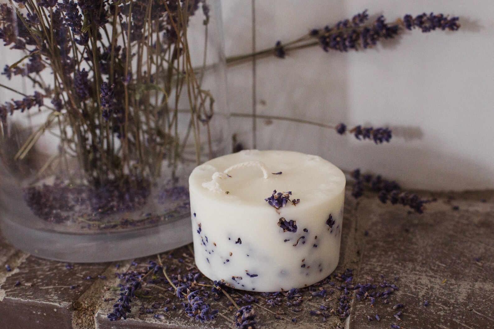 Candle lavender Essential Oil Candle Natural Etsy
